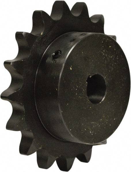 U.S. Tsubaki - 17 Teeth, 1/2" Chain Pitch, Chain Size 40, Finished Bore Sprocket - 1-3/16" Bore Diam, 2.721" Pitch Diam, 2.98" Outside Diam - Eagle Tool & Supply