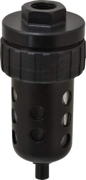 Parker - Filter Automatic Drain - 6-1/4" High x 2-3/4" Wide, For Use with Compressed Air Systems - Eagle Tool & Supply