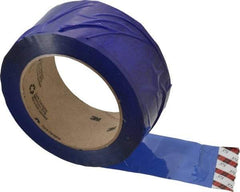 3M - 2" x 110 Yd Blue Rubber Adhesive Sealing Tape - Polypropylene Film Backing, 1.9 mil Thick, 44 Lb Tensile Strength, Series 371 - Eagle Tool & Supply