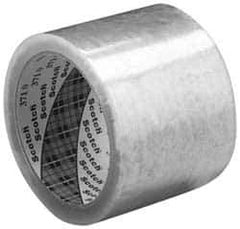 3M - 2" x 55 Yd Clear Rubber Adhesive Sealing Tape - Polypropylene Film Backing, 1.9 mil Thick - Eagle Tool & Supply