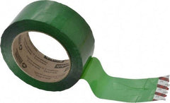 3M - 2" x 110 Yd Green Rubber Adhesive Sealing Tape - Polypropylene Film Backing, 1.9 mil Thick, 44 Lb Tensile Strength, Series 371 - Eagle Tool & Supply