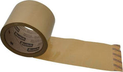 3M - 3" x 55 Yd Natural (Color) Rubber Adhesive Sealing Tape - Polypropylene Film Backing, 1.9 mil Thick, 44 Lb Tensile Strength, Series 371 - Eagle Tool & Supply