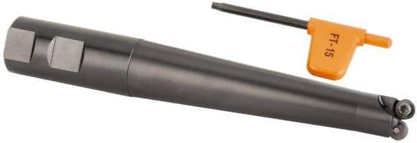 Kennametal - 3/4" Cutting Diam, 1" Shank Diam, 3/4" Max Depth of Cut, Straight Shank Indexable Copy End Mill - 2 Inserts, RD.X 10.. Insert, KDM Toolholder, Through Coolant - Eagle Tool & Supply