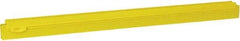 Vikan - 24" Rubber Blade Squeegee Refill - Double Edge, Yellow, Plastic Holder - Eagle Tool & Supply