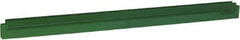 Vikan - 24" Rubber Blade Squeegee Refill - Double Edge, Green, Plastic Holder - Eagle Tool & Supply