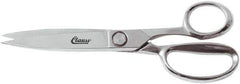 Clauss - 7" LOC, 10" OAL Chrome Plated Trimmers - Steel Straight Handle, For Paper, Fabric - Eagle Tool & Supply