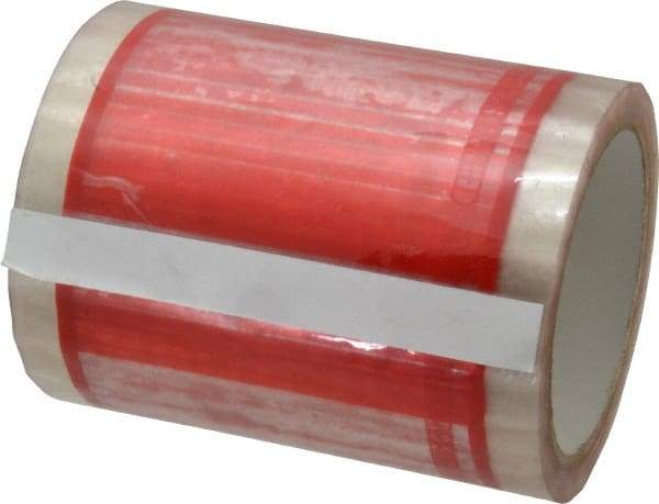 Nifty Products - 333 Piece, 5" Long x 5" Wide, Tape Roll - Packing Slip Enclosed, Clear with Red Border - Eagle Tool & Supply