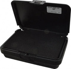 Platt - 8-1/2" Wide x 2-1/2" High, Clamshell Hard Case - Black, Polyethylene - Eagle Tool & Supply