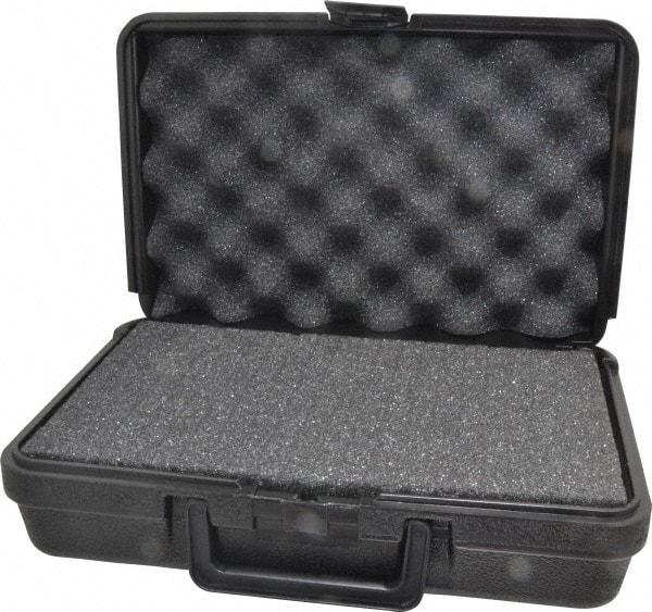 Platt - 12" Wide x 3-3/4" High, Clamshell Hard Case - Black, Polyethylene - Eagle Tool & Supply