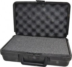 Platt - 12" Wide x 3-3/4" High, Clamshell Hard Case - Black, Polyethylene - Eagle Tool & Supply