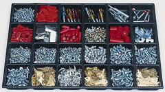 Kennedy - Tool Box Durable ABS Plastic Organizer - 23" Wide x 16-1/2" Deep x 2" High, Black, For 27" Wide Roller Cabinets - Eagle Tool & Supply