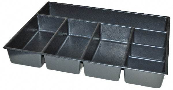 Kennedy - Tool Box Durable ABS Plastic Organizer - 23" Wide x 16-1/2" Deep x 4" High, Black, For 27" Wide Roller Cabinets - Eagle Tool & Supply