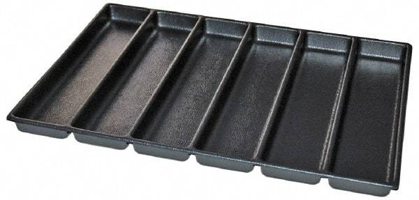 Kennedy - Tool Box Durable ABS Plastic Organizer - 25" Wide x 18-1/2" Deep x 2" High, Black, For 29" Wide Roller Cabinets - Eagle Tool & Supply