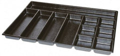 Kennedy - Tool Box Durable ABS Plastic Organizer - 25" Wide x 18-1/2" Deep x 2" High, Black, For 29" Wide Roller Cabinets - Eagle Tool & Supply