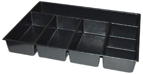 Kennedy - Tool Box Durable ABS Plastic Organizer - 25" Wide x 18-1/2" Deep x 4" High, Black, For 29" Wide Roller Cabinets - Eagle Tool & Supply