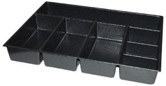 Kennedy - Tool Box Durable ABS Plastic Organizer - 25" Wide x 18-1/2" Deep x 4" High, Black, For 29" Wide Roller Cabinets - Eagle Tool & Supply