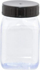 Dynalon Labware - 100 mL Wide-Mouth Bottle - PVC, Clear, 2.87" High x 1.3" Diam, 1.3" Cap - Eagle Tool & Supply