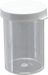 Dynalon Labware - 20 Drams Vial - Polystyrene, Clear, 2-1/2" High x 1-1/2" Diam, 3/4" Cap - Eagle Tool & Supply