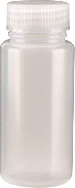 Dynalon Labware - 250 mL Wide-Mouth Bottle - Polyethylene, Translucent, 5.71" High x 2.36" Diam, 3/4" Cap - Eagle Tool & Supply