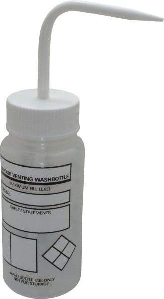 Dynalon Labware - 250 mL Safety Wash Bottle - Polyethylene, Translucent, 9" High x 6-1/2" Diam, 3/4" Cap - Eagle Tool & Supply