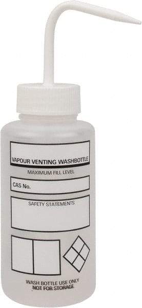 Dynalon Labware - 500 mL Safety Wash Bottle - Polyethylene, Translucent, 9" High x 6-1/2" Diam, 3/4" Cap - Eagle Tool & Supply