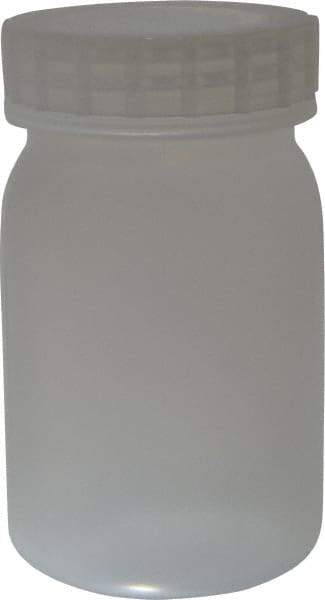 Bel-Art - 16 oz Wide-Mouth Bottle - Polypropylene, Translucent, 5.3" High x 3.2" Diam, 3/4" Cap - Eagle Tool & Supply