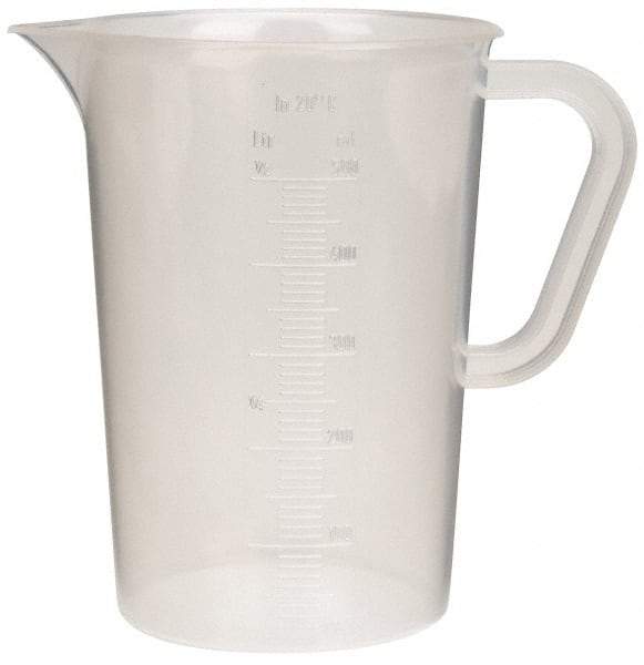 Bel-Art - 500 ml Polypropylene Graduated Pitcher - 10 ml Graduation, x 5-1/4" High - Eagle Tool & Supply