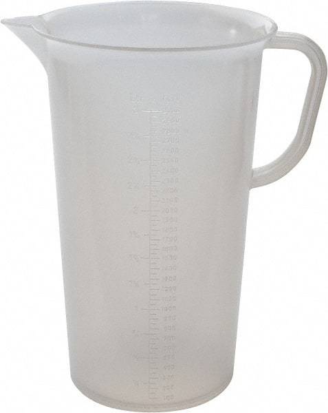 Bel-Art - 3,000 ml Polypropylene Graduated Pitcher - 100 ml Graduation, x 10-1/2" High - Eagle Tool & Supply