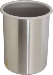 VOLLRATH - Round, Chrome Stainless Steel Food Storage Container - 6.8" High x 4.9" Wide - Eagle Tool & Supply