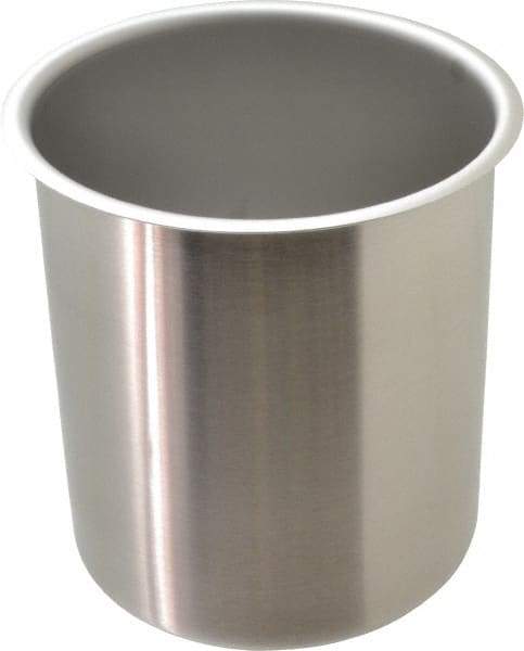 VOLLRATH - Round, Chrome Stainless Steel Food Storage Container - 7.3" High x 6.1" Wide - Eagle Tool & Supply