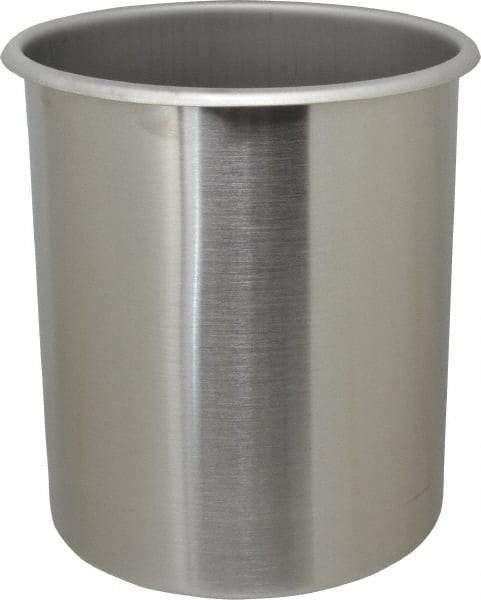 VOLLRATH - Round, Chrome Stainless Steel Food Storage Container - 9.8" High x 8" Wide - Eagle Tool & Supply