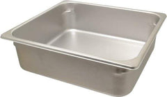 VOLLRATH - Rectangular, Chrome Stainless Steel Food Pan - 4" High x 12.8" Wide x 13.9" Long - Eagle Tool & Supply