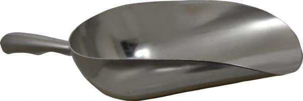 VOLLRATH - 40 oz Silver Cast Aluminum Round Bottom Scoop - 4.8" Wide Bowl, 3.6" Handle Length, 12.8" OAL - Eagle Tool & Supply