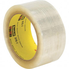 3M - 50m Clear Rubber Adhesive Sealing Tape - Polypropylene Film Backing, 3.1 mil Thick - Eagle Tool & Supply