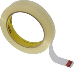 3M - 3/4" x 72 Yd Clear Acrylic Adhesive Packaging Tape - Vinyl Backing, 2.3 mil Thick, 28 Lb Tensile Strength, Series 600 - Eagle Tool & Supply