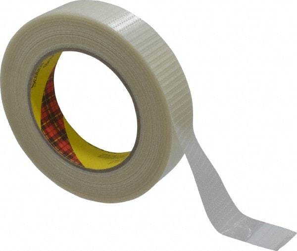 3M - 1" x 55 Yd Clear Rubber Adhesive Packaging Tape - Polypropylene Film Backing, 5.7 mil Thick, 150 Lb Tensile Strength, Series 8959 - Eagle Tool & Supply