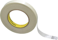 3M - 3/4" x 60 Yd Clear Rubber Adhesive Packaging Tape - Polypropylene Film Backing, 6.6 mil Thick, 380 Lb Tensile Strength, Series 8981 - Eagle Tool & Supply