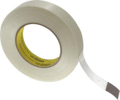 3M - 1" x 60 Yd Clear Rubber Adhesive Packaging Tape - Polypropylene Film Backing, 6.6 mil Thick, 380 Lb Tensile Strength, Series 8981 - Eagle Tool & Supply