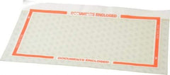 3M - 1,000 Piece, 10" Long x 6" Wide, Sheet - Documents Enclosed, Clear with Orange Border - Eagle Tool & Supply