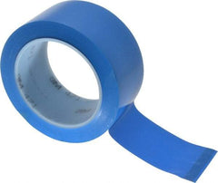 3M - Blue Solid Color Vinyl Tape - 2" Wide x 108' Long x 5.2 mil Thick, General Traffic - Eagle Tool & Supply