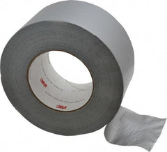 3M - 3" x 55m Silver Duct Tape - 9 mil, Rubber Adhesive, Polyethylene Film Backing, 25 Lb/ln Tensile Strength, 200°F Max, Series 3939 - Eagle Tool & Supply