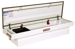 Weather Guard - 51-5/8" Wide x 6" High x 20" Deep Saddle Box - White - Eagle Tool & Supply