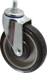Fairbanks - 5" Diam x 1-1/4" Wide x 6-15/32" OAH Stem Mount Swivel Caster - Polyurethane over Polyethylene, 275 Lb Capacity, Ball Bearing, 1/2-13 x 1" Threaded Stem - Eagle Tool & Supply