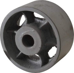 Fairbanks - 4 Inch Diameter x 2 Inch Wide, Cast Iron Caster Wheel - 1,000 Lb. Capacity, 2-1/4 Inch Hub Length, 3/4 Inch Axle Diameter, Plain Bearing - Eagle Tool & Supply