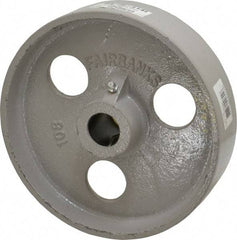 Fairbanks - 8 Inch Diameter x 2 Inch Wide, Cast Iron Caster Wheel - 1,400 Lb. Capacity, 2-3/16 Inch Hub Length, 3/4 Inch Axle Diameter, Roller Bearing - Eagle Tool & Supply