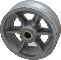 Fairbanks - 6 Inch Diameter x 2 Inch Wide, Cast Iron Caster Wheel - 1,200 Lb. Capacity, 2-3/16 Inch Hub Length, 3/4 Inch Axle Diameter, Roller Bearing - Eagle Tool & Supply