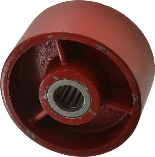 Fairbanks - 5 Inch Diameter x 2-1/2 Inch Wide, Ductile Iron Caster Wheel - 3,500 Lb. Capacity, 2-3/4 Inch Hub Length, 1 Inch Axle Diameter, Roller Bearing - Eagle Tool & Supply