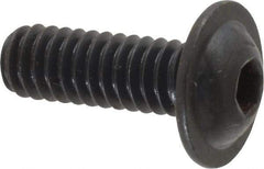 Made in USA - 1/4-20 UNC Hex Socket Drive, Button Screw - Alloy Steel, Black Oxide Finish, Fully Threaded, 3/4" Length Under Head - Eagle Tool & Supply