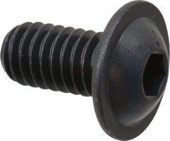 Made in USA - 5/16-18 UNC Hex Socket Drive, Button Screw - Alloy Steel, Black Oxide Finish, Fully Threaded, 5/8" Length Under Head - Eagle Tool & Supply