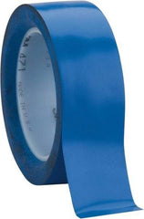 3M - Blue Solid Color Vinyl Tape - 1-1/2" Wide x 108' Long x 5.2 mil Thick, General Traffic - Eagle Tool & Supply
